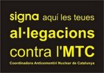 Campanya de recollida d’al·legacions contra el cementiri nuclear (MTC) d’Ascó