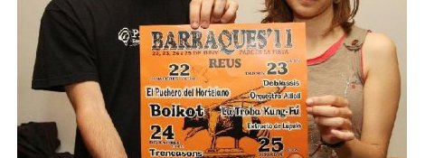 Programació musical de les Barraques de Reus 2011: del 22 al 25 de juny