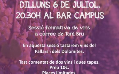 11è Tast de Vins al Bar Campus el dilluns 6 de juliol