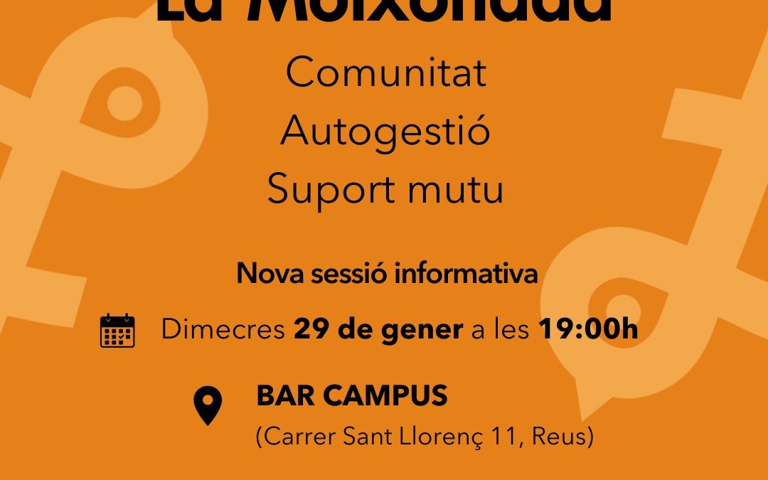 Acte informatiu el 29 de gener al Bar Campus sobre La Moixonada, un projecte d’habitatge cooperatiu a Reus